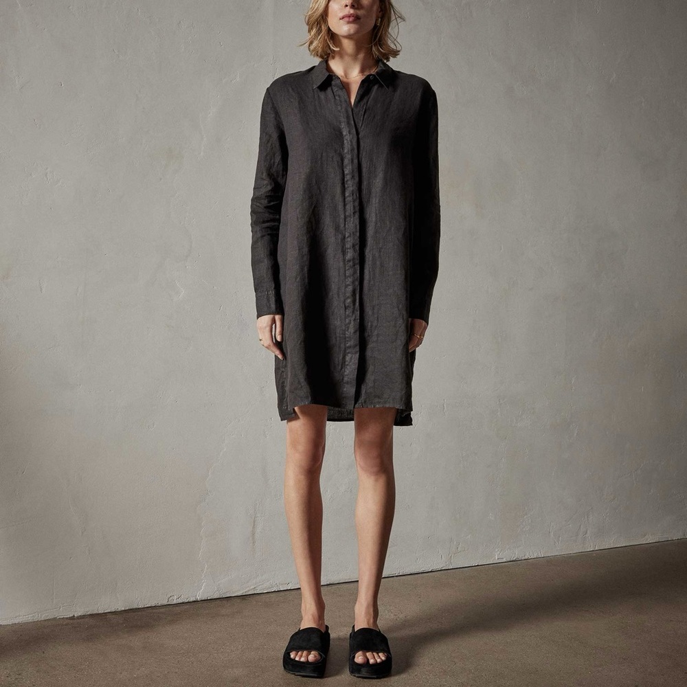 James Perse Lighweight Linen Shirt Dress